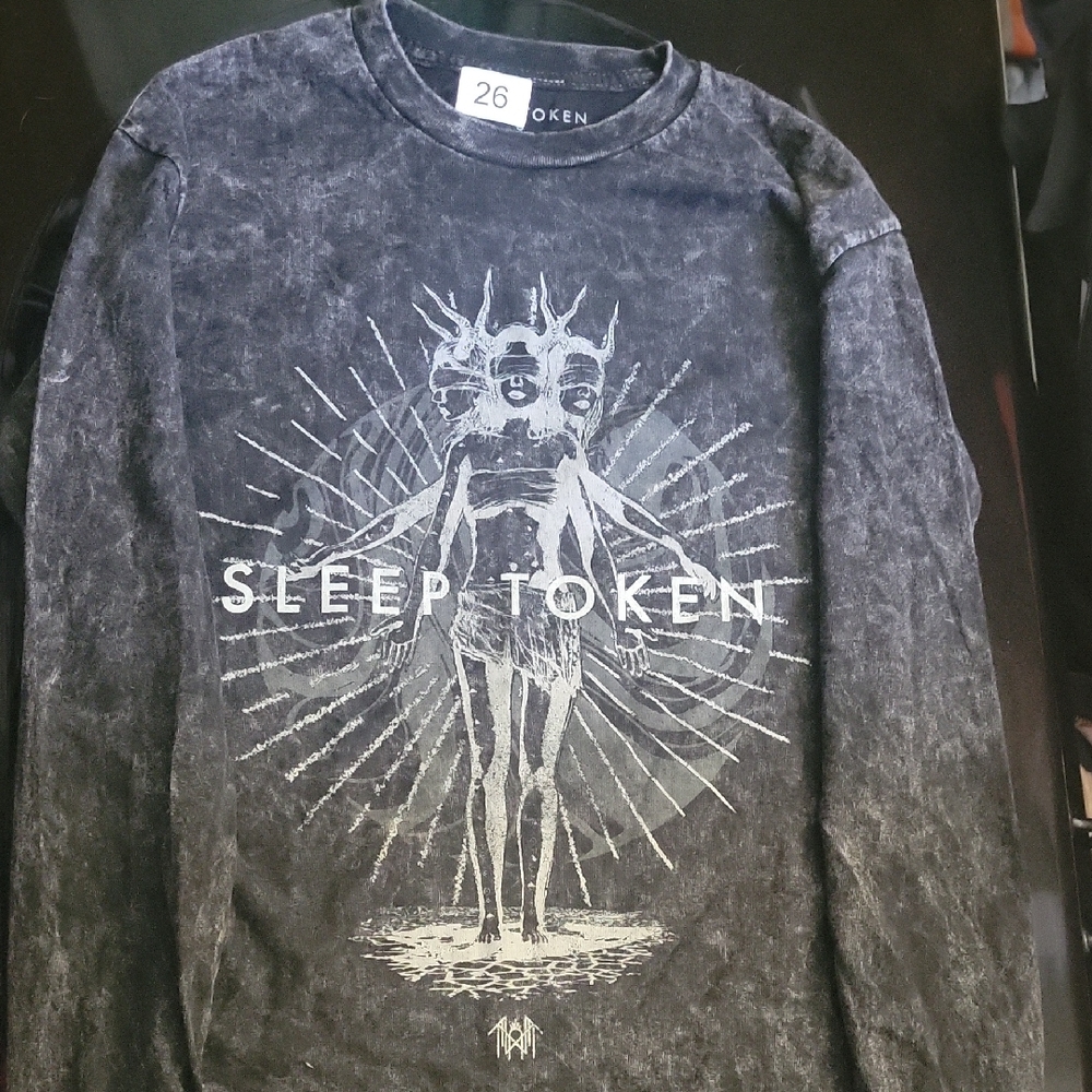Black Long Sleeve Tee with Intricate Gothic Designs